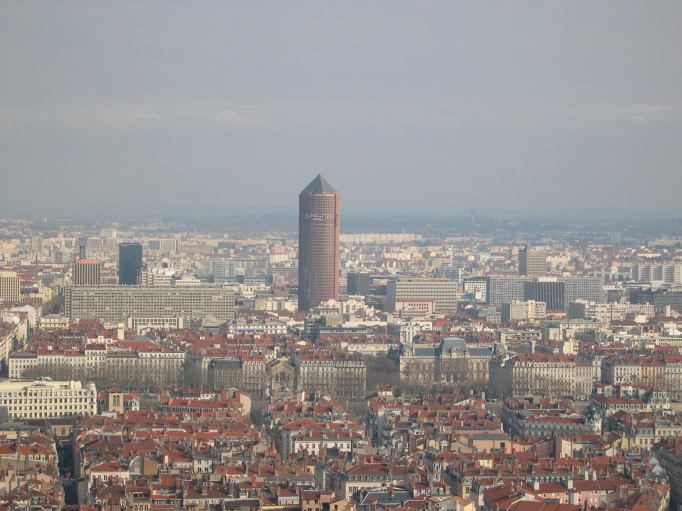  vue de la ville en direction de la Part-Dieu